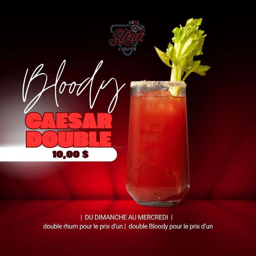 L'affiche du spécial Bloody Caesar double à 10 $